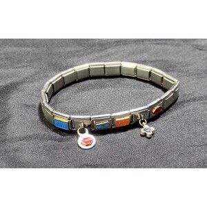 Stretch Charm Bracelet with 6 Charms